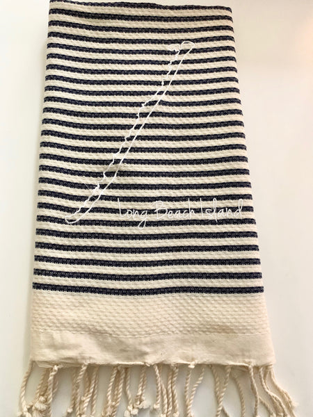 Long Beach Island Embroidered Honeycomb Bath & Beach Foutas