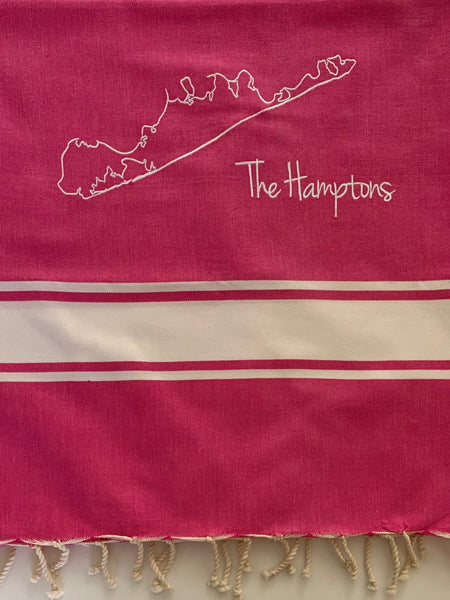 Hamptons Embroidered Bath & Beach Foutas