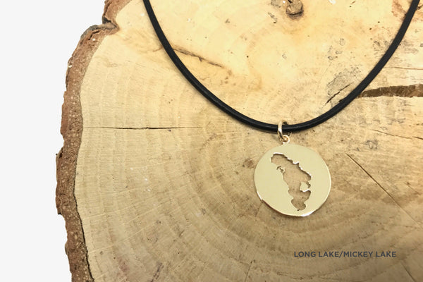 Leather Cord Round Medallion Necklace